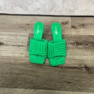 Lemonade Green Slide Sandals